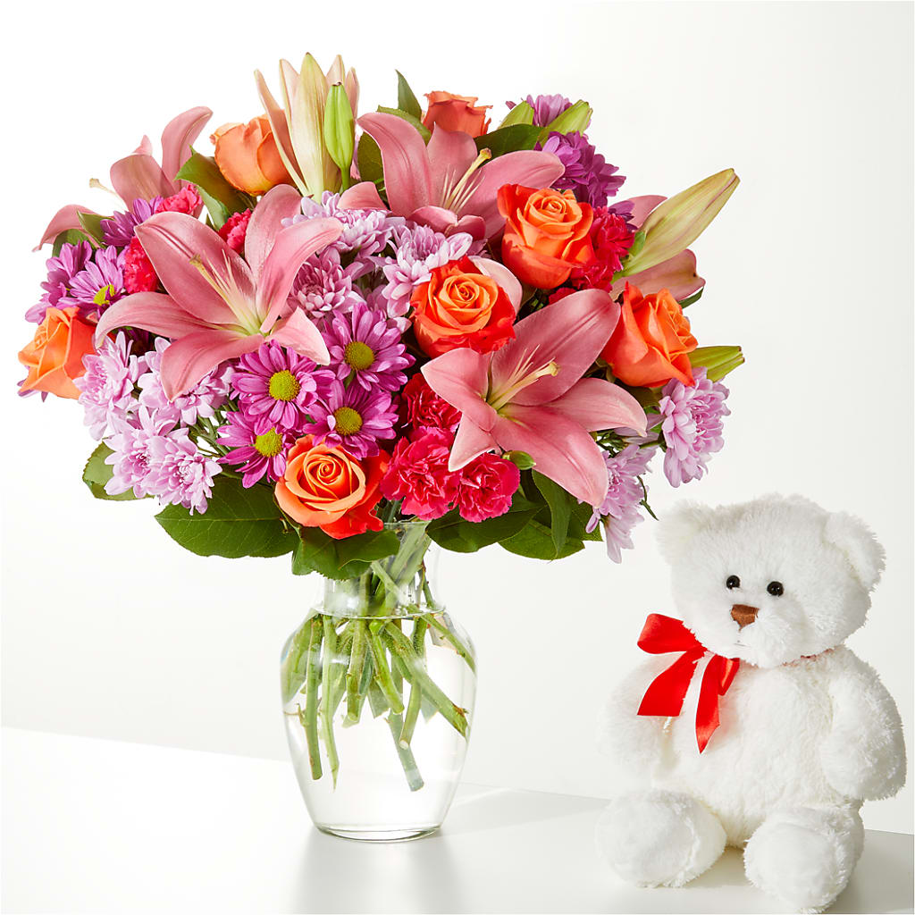 One and Only Bouquet and Bear Bundle – The Rose Boutique, San Antonio TX