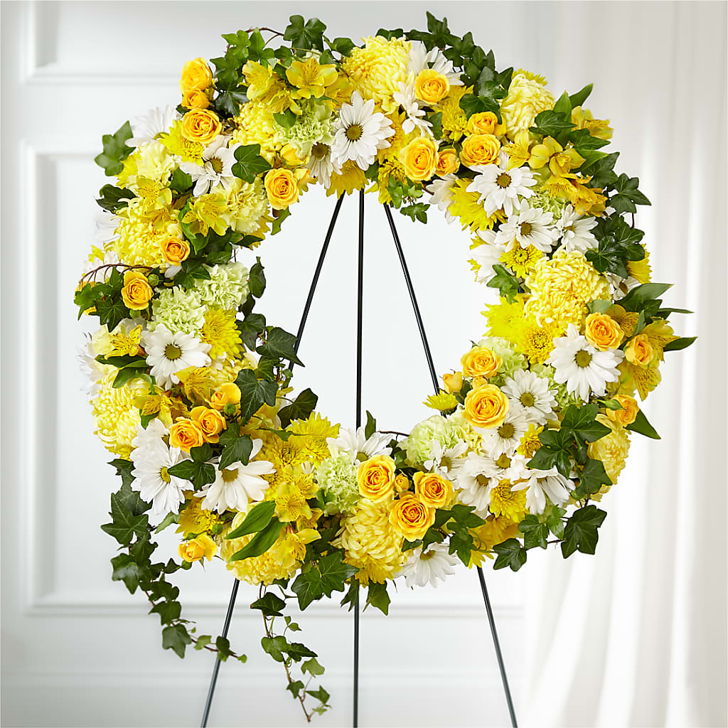 Golden Remembrance Wreath – The Rose Boutique, San Antonio TX