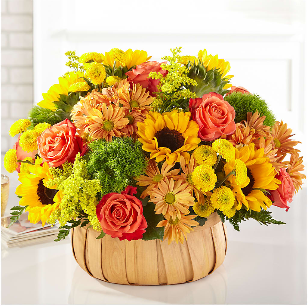Harvest Sunflower Basket – The Rose Boutique, San Antonio TX