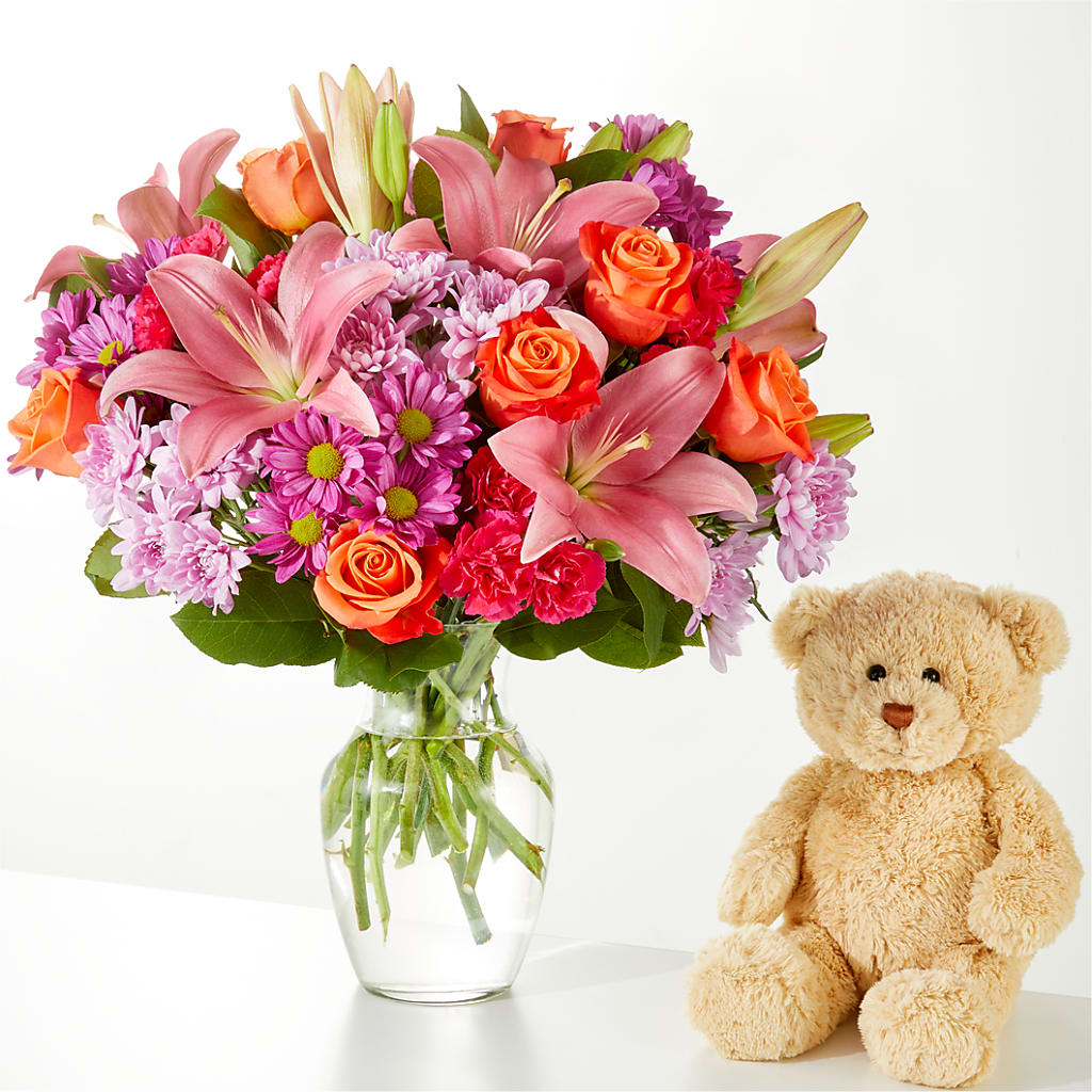 One and Only Bouquet and Bear Bundle –  The Rose Boutique, San Antonio TX