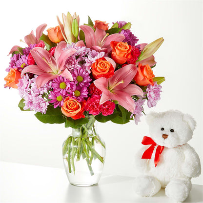 One and Only Bouquet and Bear Bundle –  The Rose Boutique, San Antonio TX