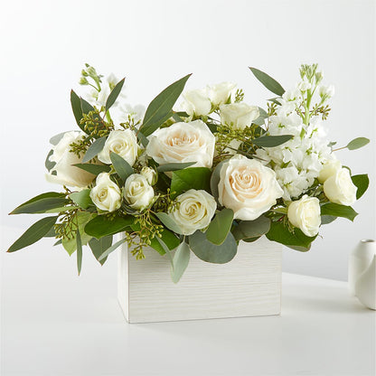 Fresh Linen Box Bouquet –  The Rose Boutique, San Antonio TX