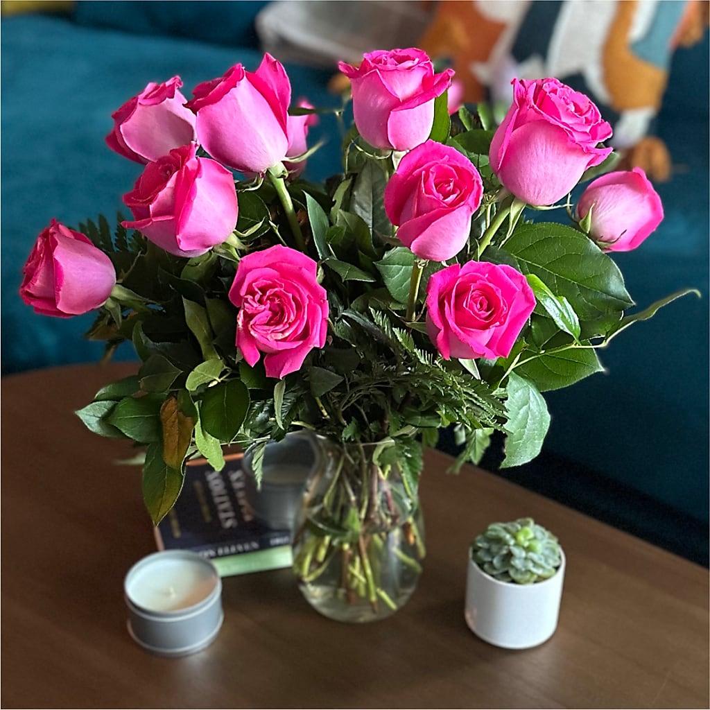 Long Stem Pink Rose Bouquet –  The Rose Boutique, San Antonio TX
