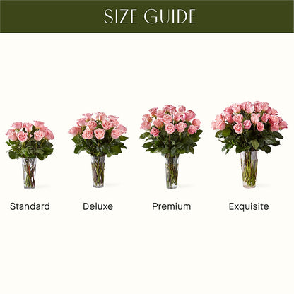 Long Stem Pink Rose Bouquet –  The Rose Boutique, San Antonio TX