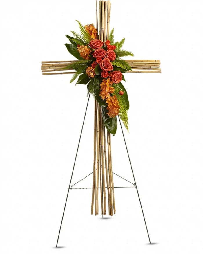 River Cane Cross Standing Spray –  The Rose Boutique, San Antonio TX