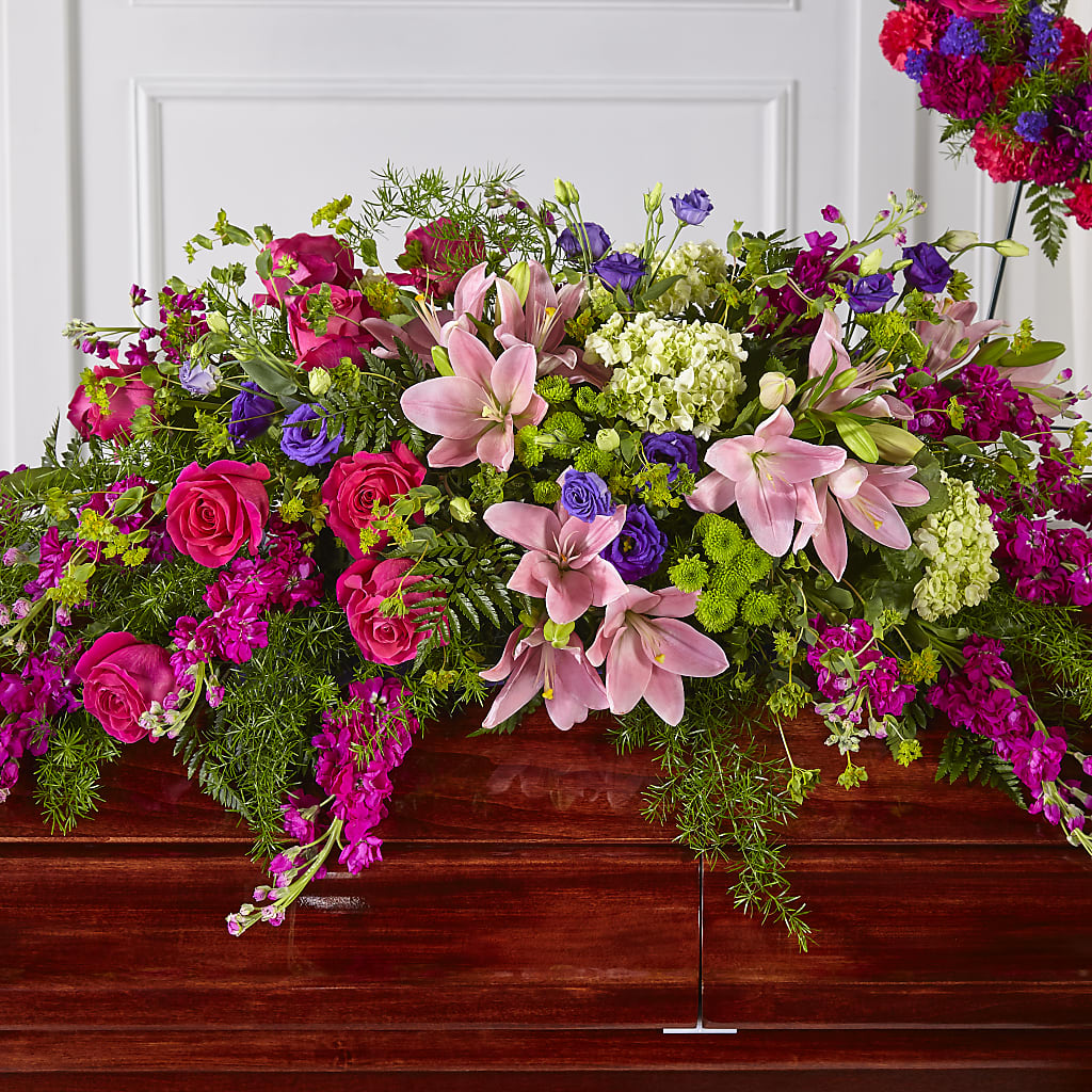 Radiant Tribute Casket Spray –  The Rose Boutique, San Antonio TX